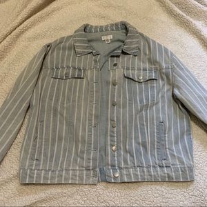 Tilly’s Ivy + Main Stripped Denim Jean Jacket